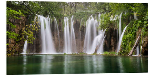 Quadro em acrílico Paradise like waterfall in plitvice