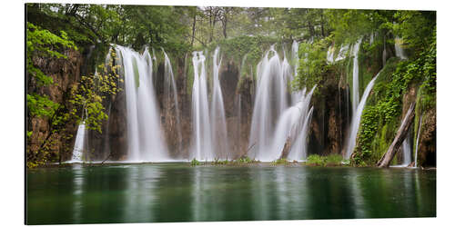 Aluminiumsbilde Paradise like waterfall in plitvice