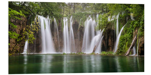 Foam board print Paradise like waterfall in plitvice