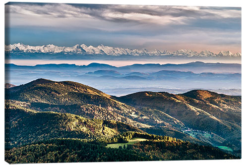 Canvas print Black Forest Alps Panorama