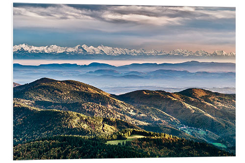 Hartschaumbild Schwarzwald Alpen Panorama