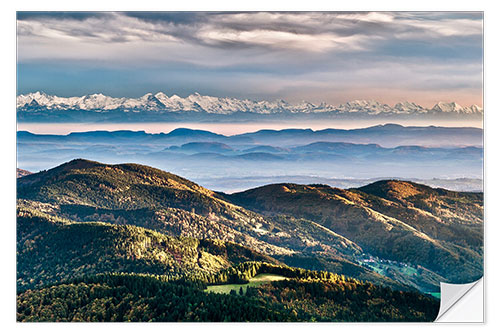 Wall sticker Black Forest Alps Panorama