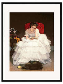 Gerahmter Kunstdruck Lesendes Mädchen