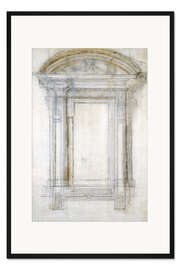 Gerahmter Kunstdruck Studie eines Fensters