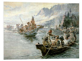 Foam board print Lewis &amp; Clark on the lower Columbia River, 1905