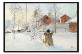 Gerahmter Kunstdruck Hof und Waschhaus