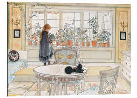 Magnettafel Blumen auf der Fensterbank