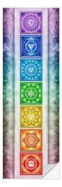 Självhäftande poster The Seven Chakras - Series II -Artwork II