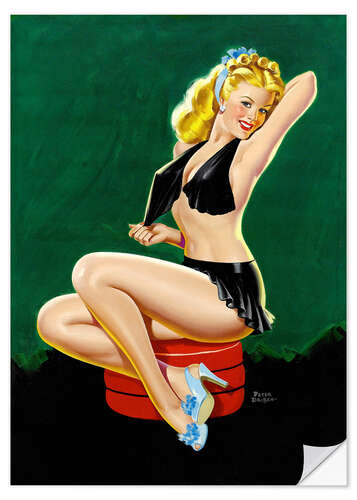 Sticker mural Pin-up blonde