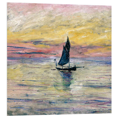 Foam board print Sailboat evening