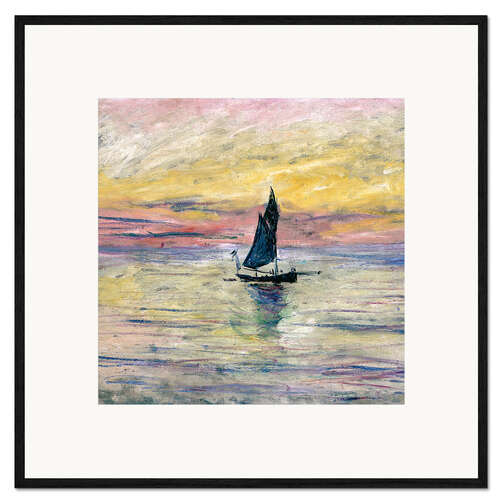 Framed art print Sailboat evening