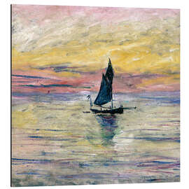 Magnettafel Segelboot am Abend