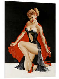 Foam board print Pin up illustration