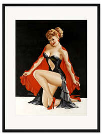 Gerahmter Kunstdruck Pin-up Illustration