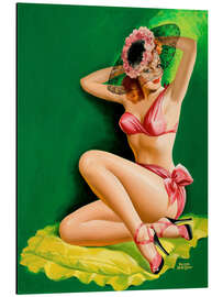 Magnettafel Pin Up mit Hut