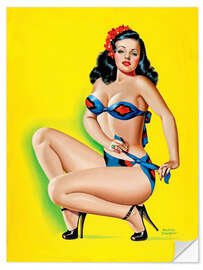 Vinilo para la pared Pin Up in a Bikini