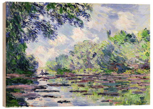 Wood print Seine at Giverny