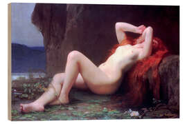 Hout print Mary Magdalene in the Cave