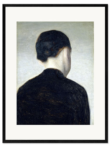 Framed art print Seated Figure, from Behind (Anna Hammershøi), 1884