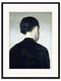 Framed art print Seated Figure, from Behind (Anna Hammershøi), 1884