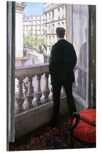 Aluminiumsbilde Young Man at His Window