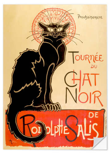 Selvklebende plakat Le Chat Noir