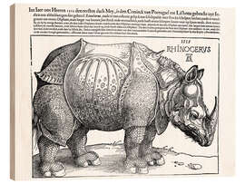 Hout print Rhinoceros