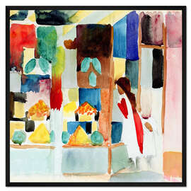 Gerahmter Kunstdruck Kinder im Gemüseladen