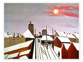 Veggbilde  The railroad - Henri Rousseau