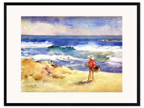 Framed art print Boy on the Sand