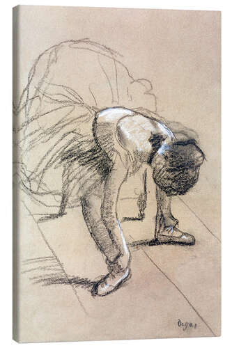 Canvas print Seated Dancer Adjusting her Shoes