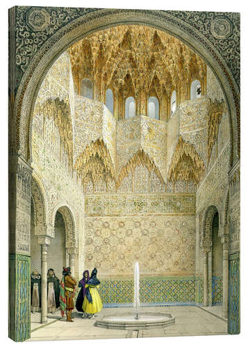 Leinwandbild Die Halle der Abencerragen, Alhambra, Granada, 1853