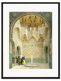 Gerahmter Kunstdruck Die Halle der Abencerragen, Alhambra, Granada, 1853