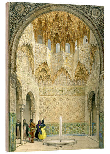 Holzbild Die Halle der Abencerragen, Alhambra, Granada, 1853