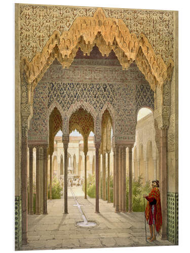 PVC-tavla The Court of the Lions, the Alhambra, Granada, 1853