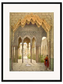 Framed art print The Court of the Lions, the Alhambra, Granada, 1853