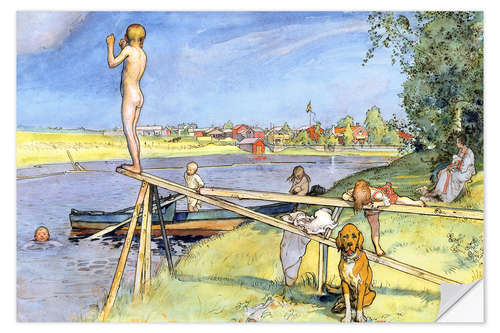 Selvklebende plakat Ett bra badställe