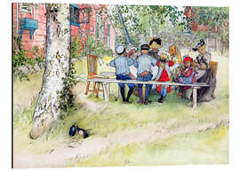 Magnettafel Frühstück unter der großen Birke