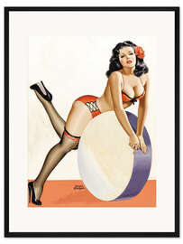 Gerahmter Kunstdruck Über einer Trommel