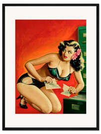 Gerahmter Kunstdruck Pin Up - Sonderermittler