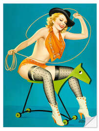 Vinilo para la pared Pin Up - Roping the Horse
