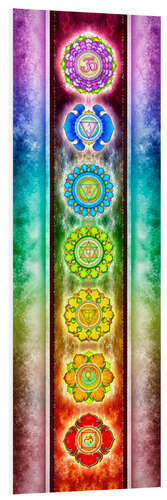 Foam board print The seven chakras - Series III