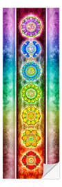 Selvklebende plakat The seven chakras - Series III