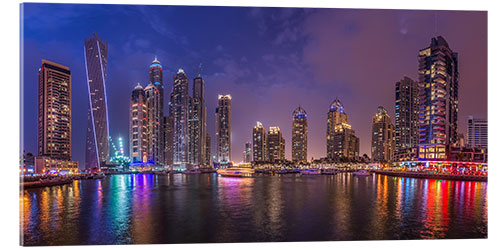 Acrylic print Dubai Marina Skyline