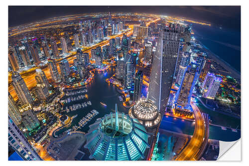 Naklejka na ścianę Dubai Marina Rooftop