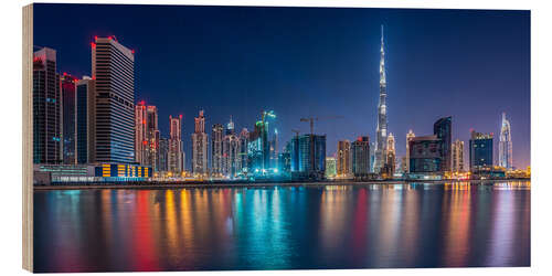 Tableau en bois Vue de Dubaï