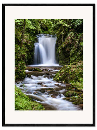 Plakat artystyczny premium w ramie Waterfall of Geroldsau, Black Forest