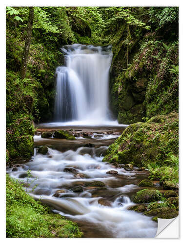 Selvklebende plakat Waterfall of Geroldsau, Black Forest