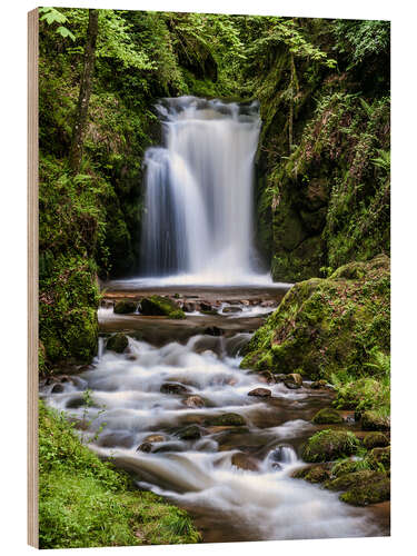 Print på træ Waterfall of Geroldsau, Black Forest