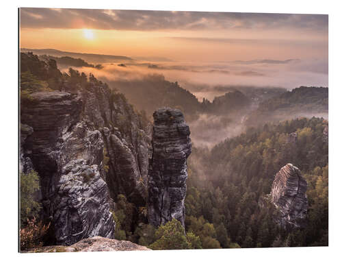 Galleriataulu Sunrise in the Saxon Switzerland